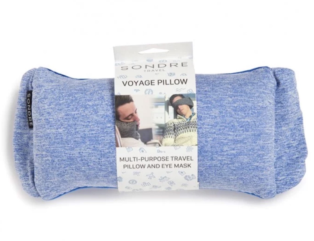 2-in-1 travel pillow and eye mask