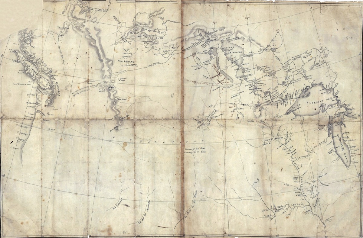 lewis and clark old map of america, army facts