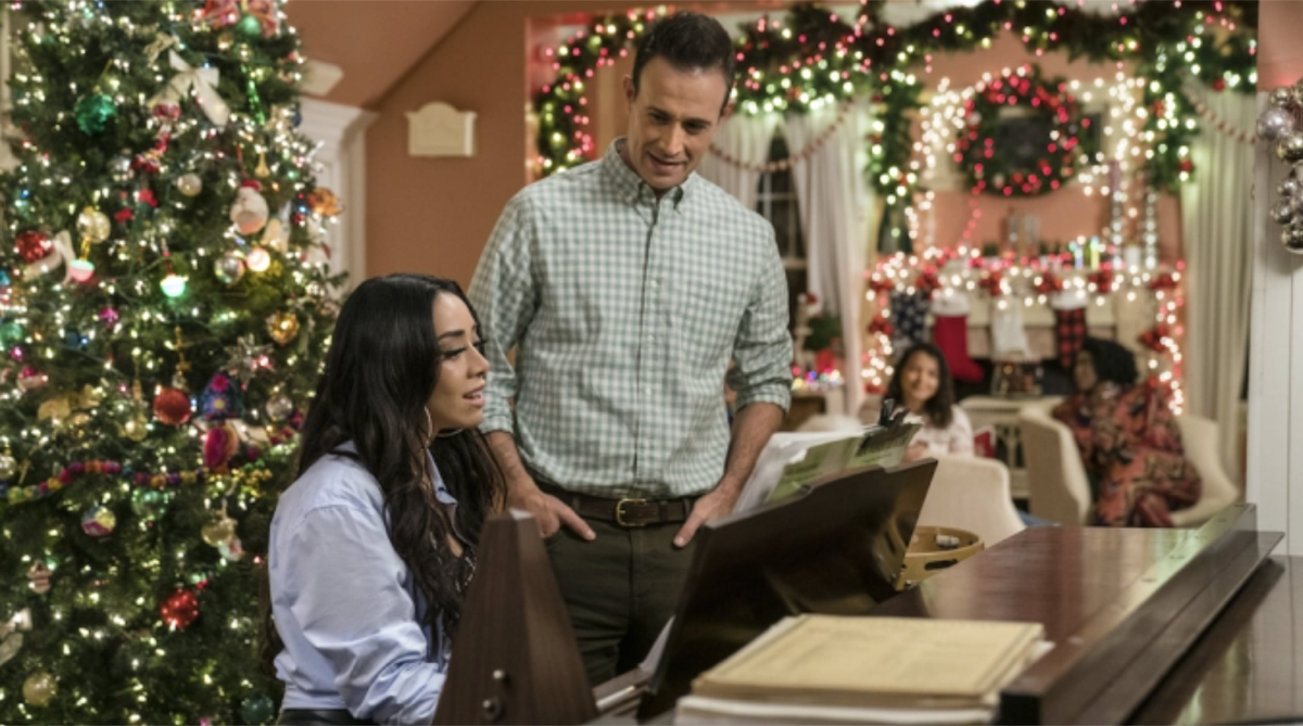 Christmas With You scene where Angelina is playing piano.