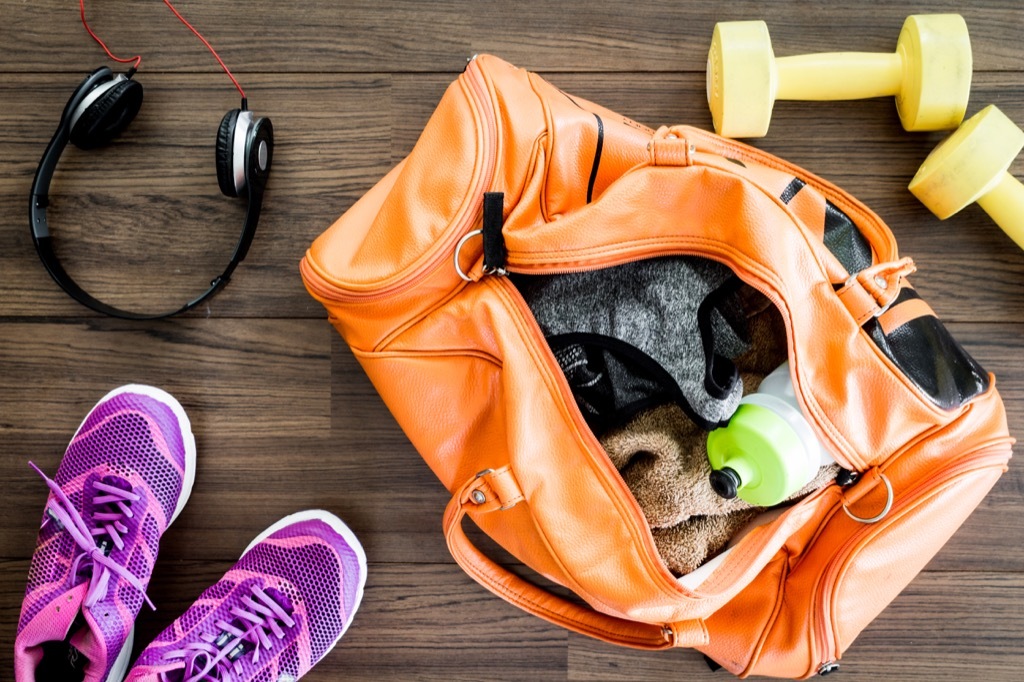 always have your gym bag packed and ready to go