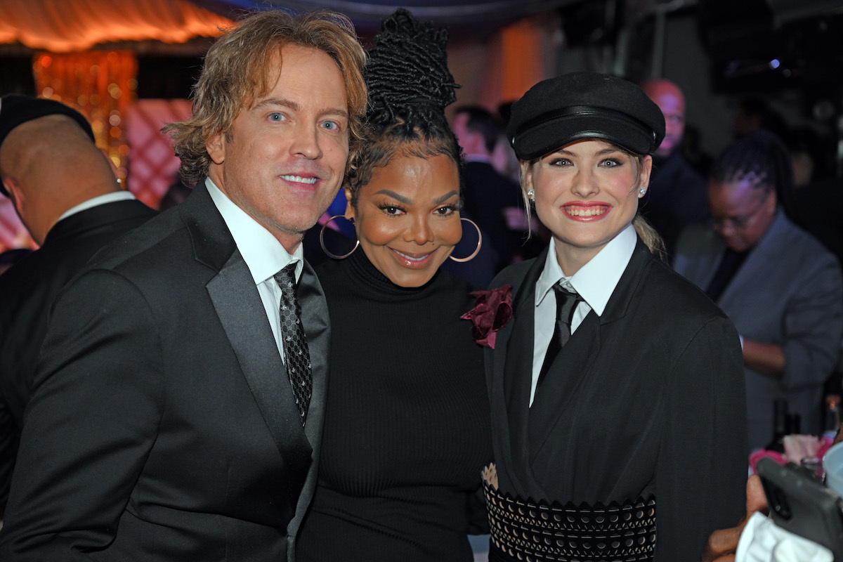 Larry Birkhead, Janet Jackson, and Dannielynn Birkhead at the 2022 Barnstable Brown Gala