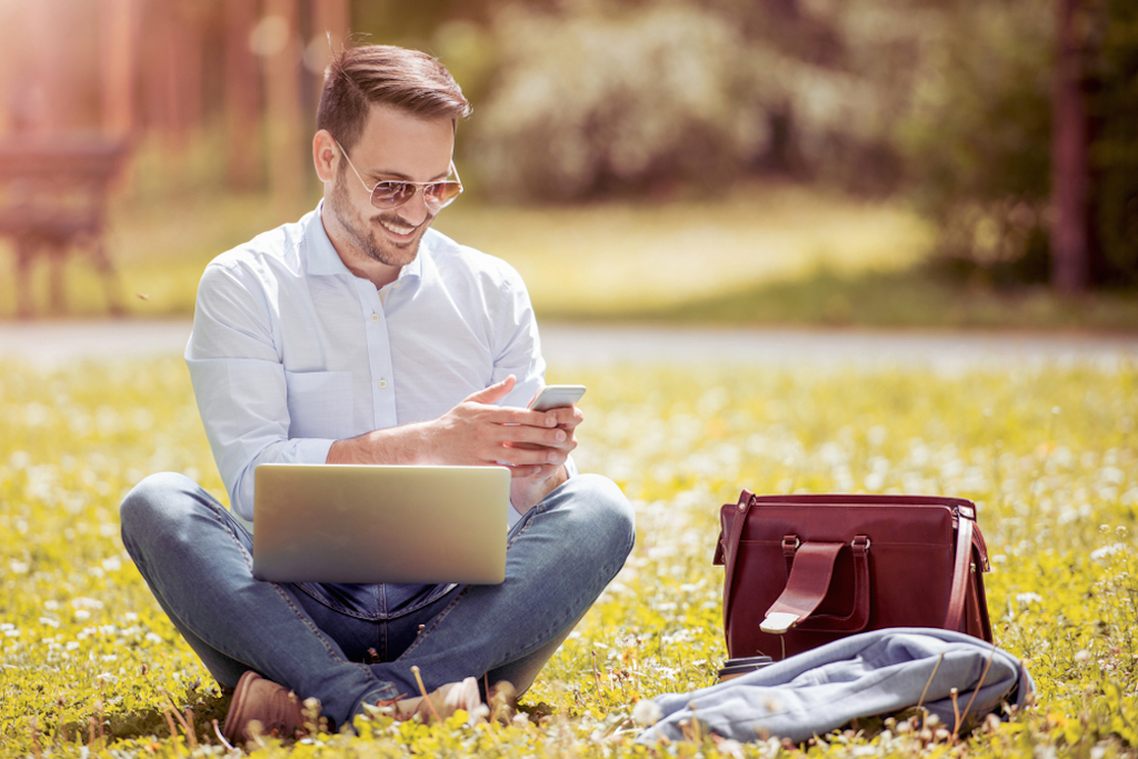 a free spirit working outside