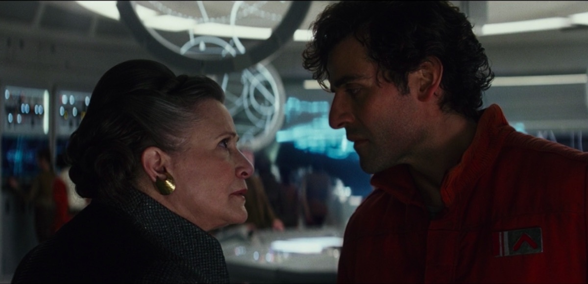 Leia and Poe in The Last Jedi