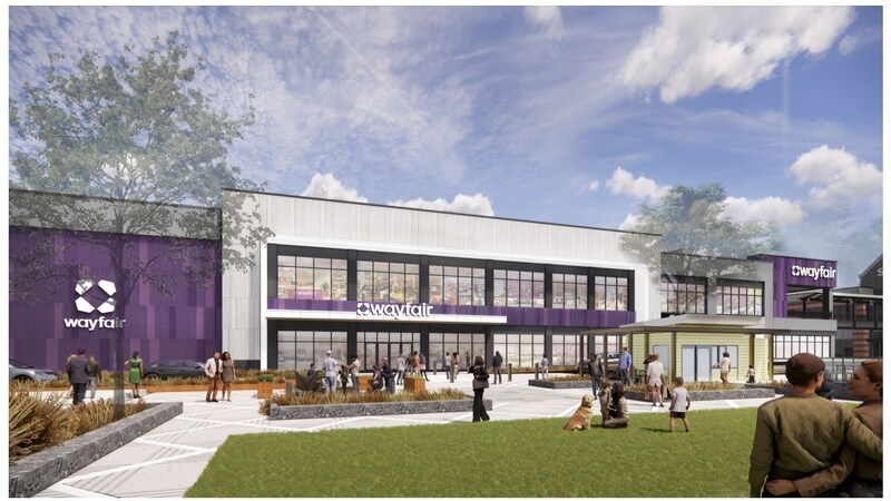 Rendering of Wayfair's Yonkers store