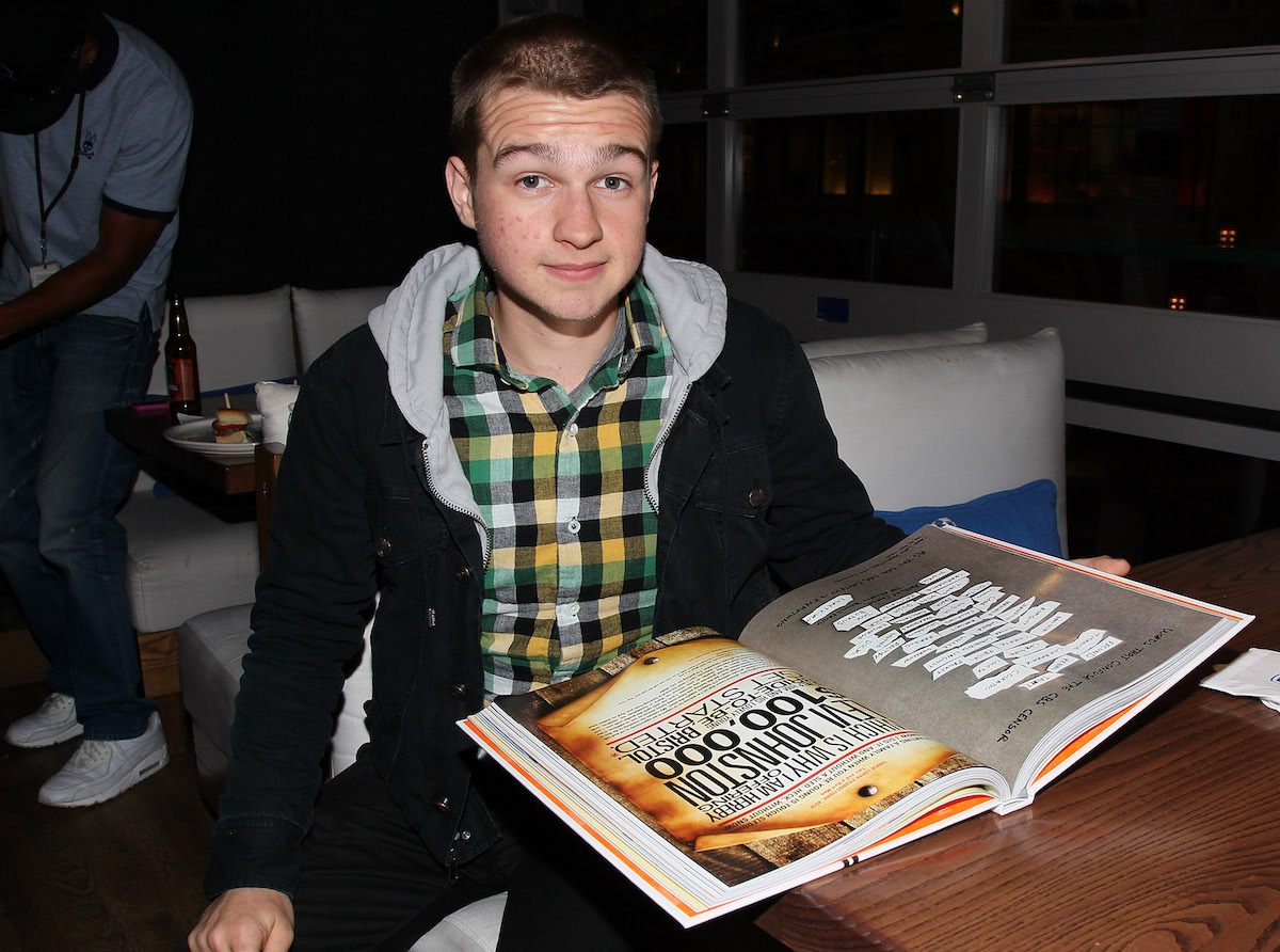 Angus T. Jones at a reception for Chuck Lorre's