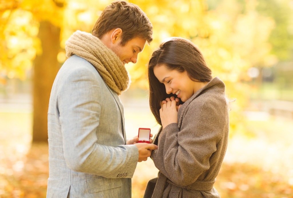 Outdoors Marriage Proposal - engagement proposal