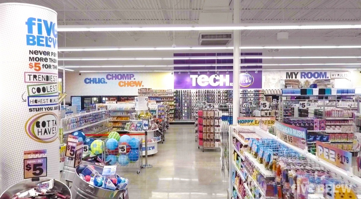 inside five below store