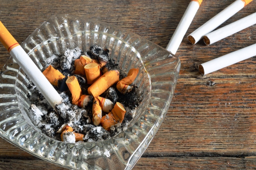 cigarettes in ashtray home problems