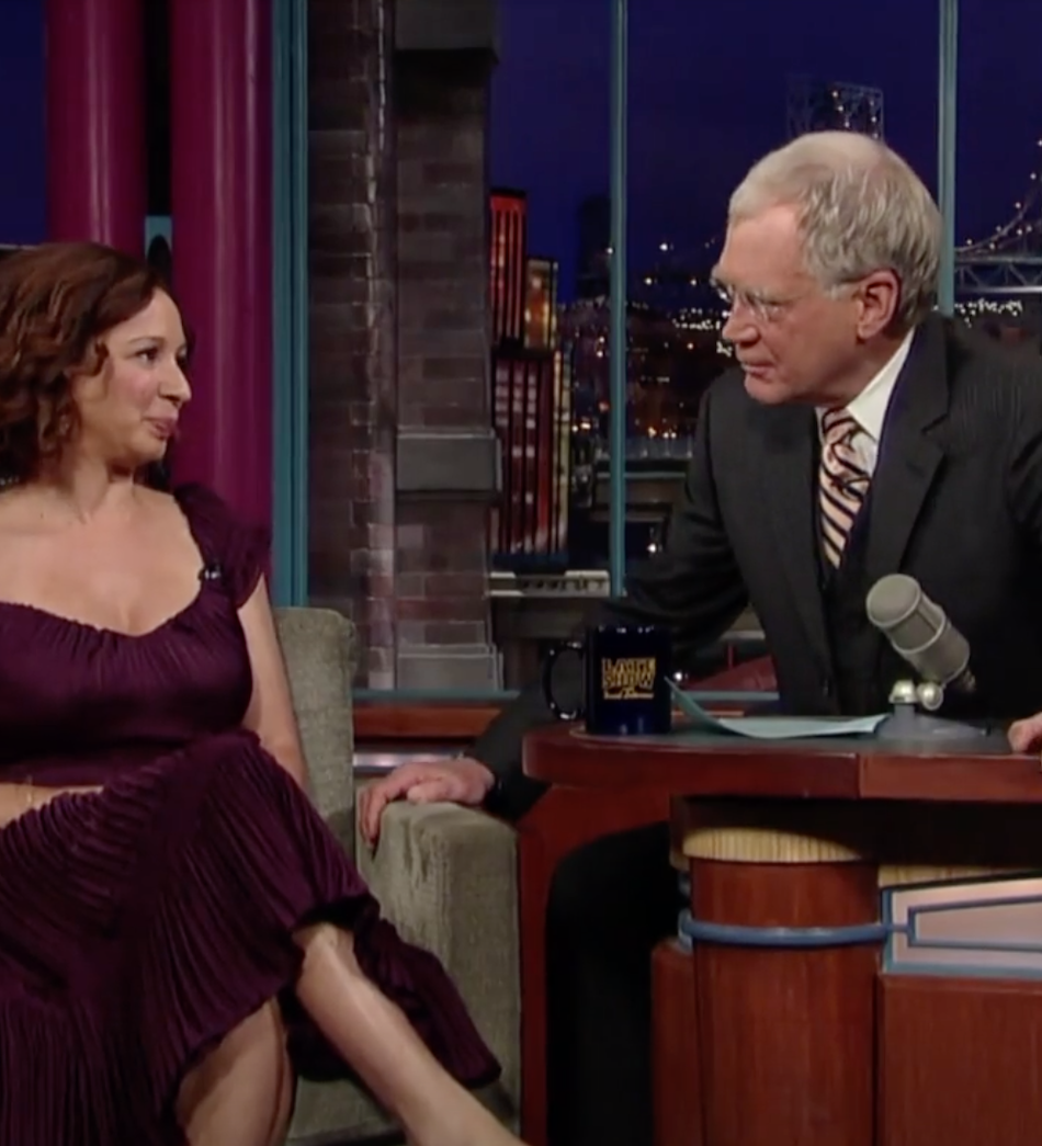 Maya Rudolph and David Letterman on the