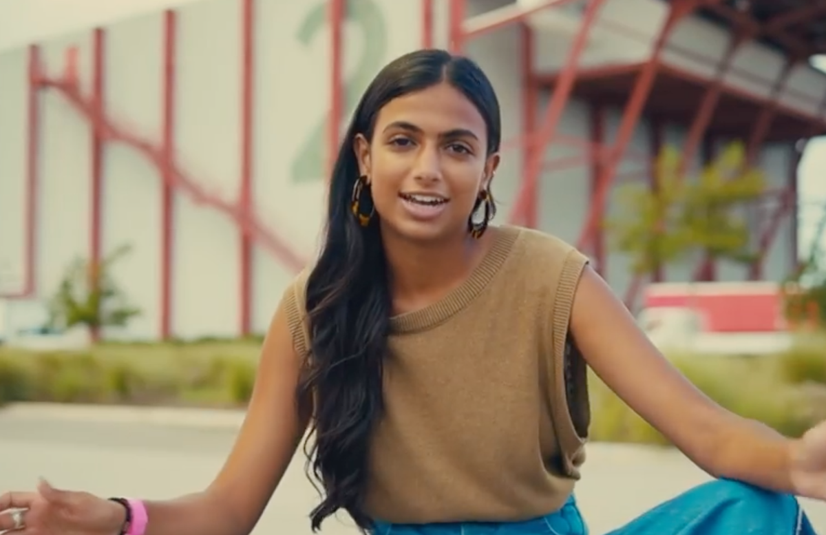 Ishana Night Shyamalan on the set of