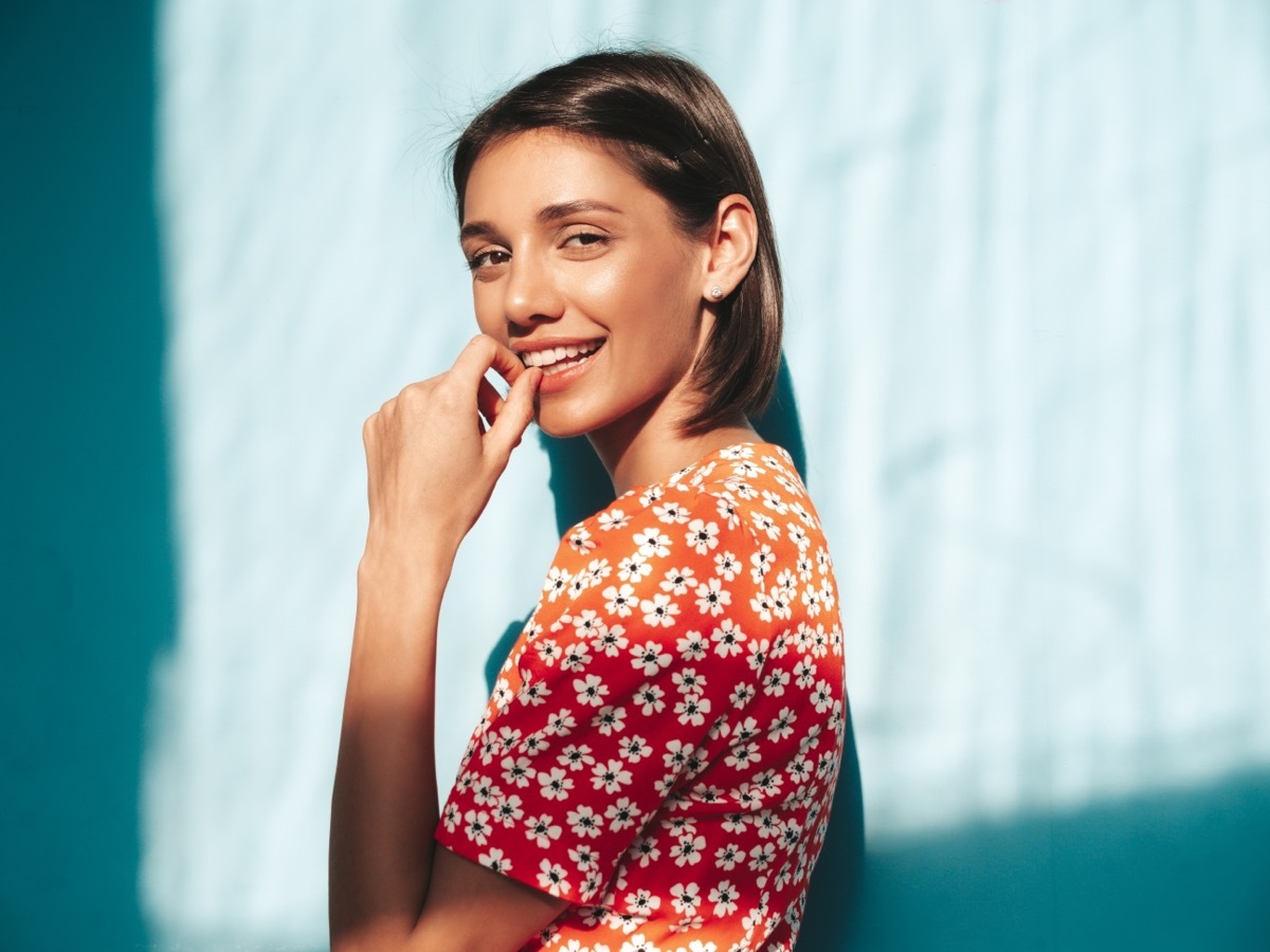 young beautiful woman smiling