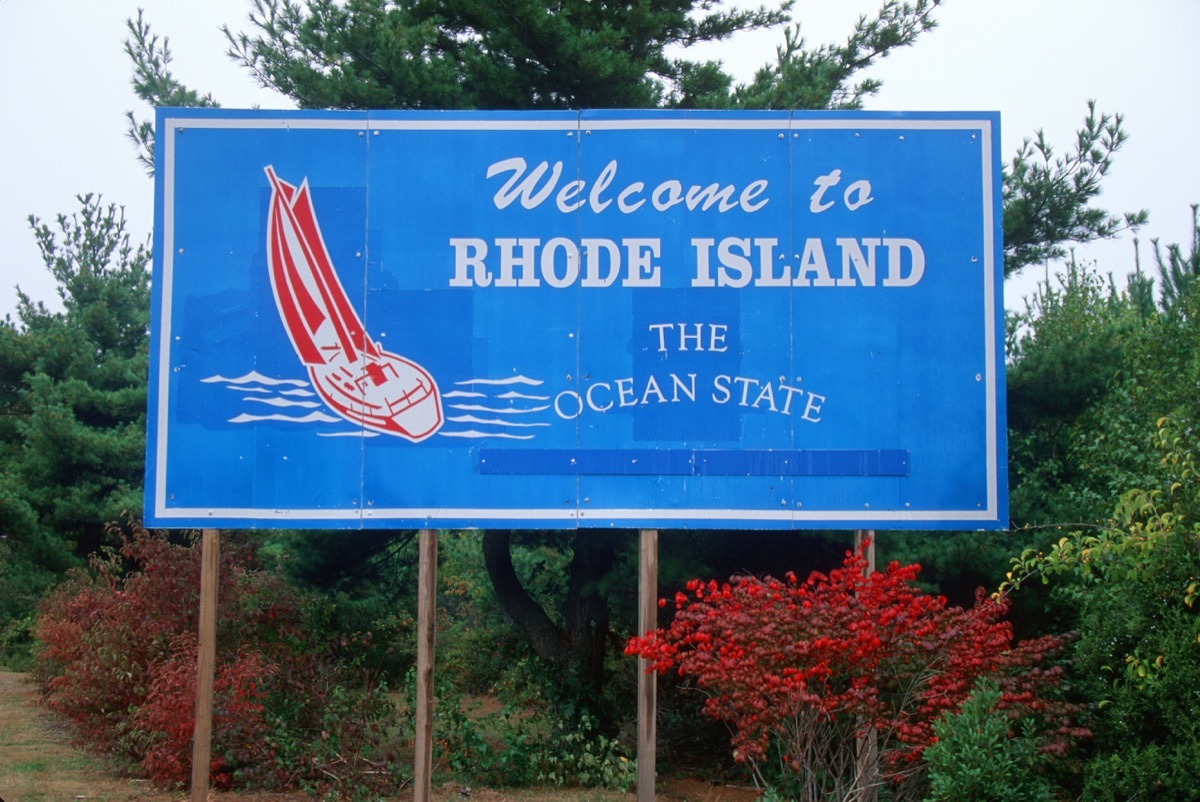 rhode island state welcome sign, iconic state photos