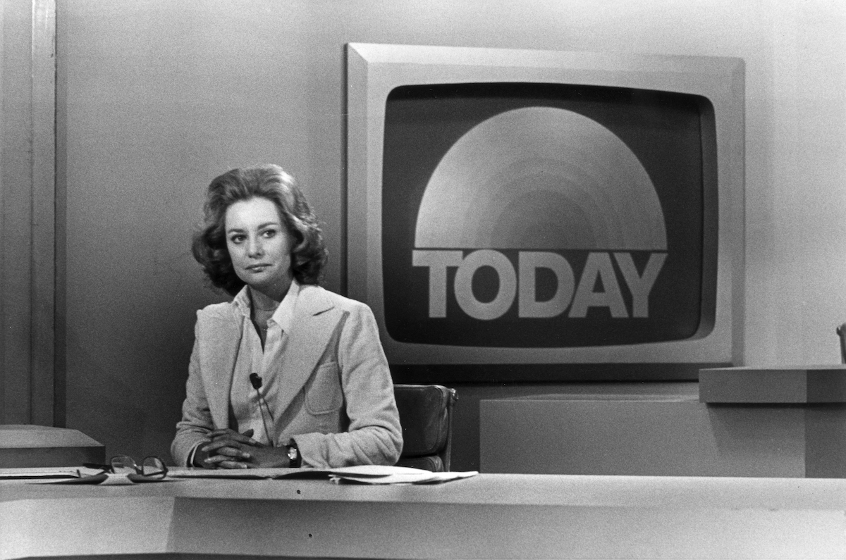 Barbara Walters on the set of