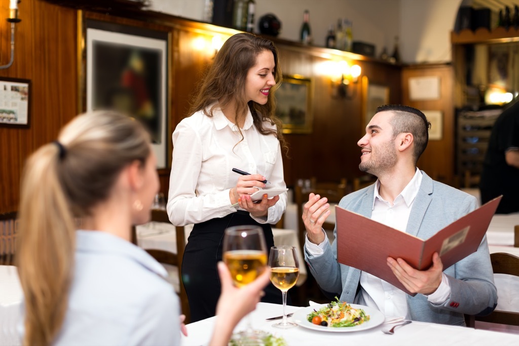 Couple Eating at Restaurant