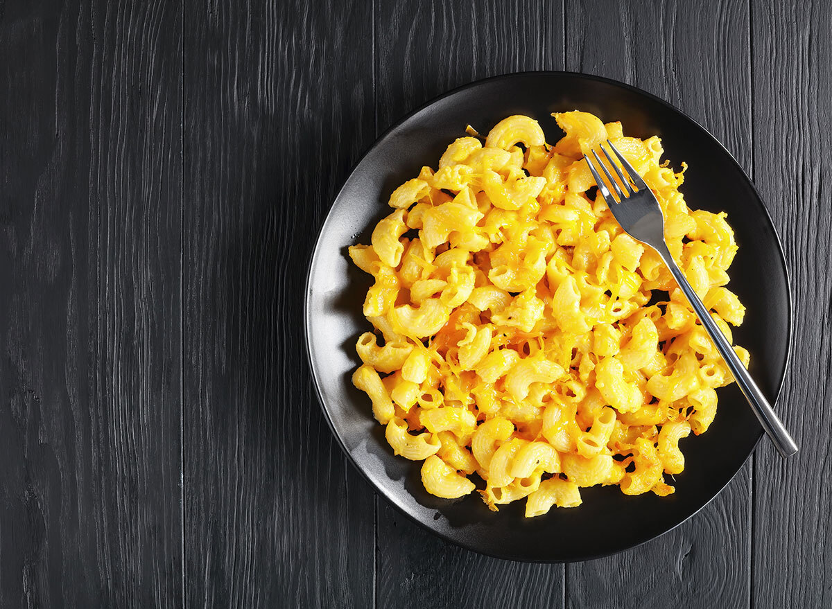 Mac and cheese on plate