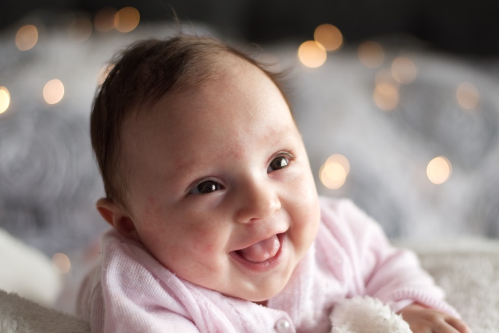Smiling baby - literary baby names 