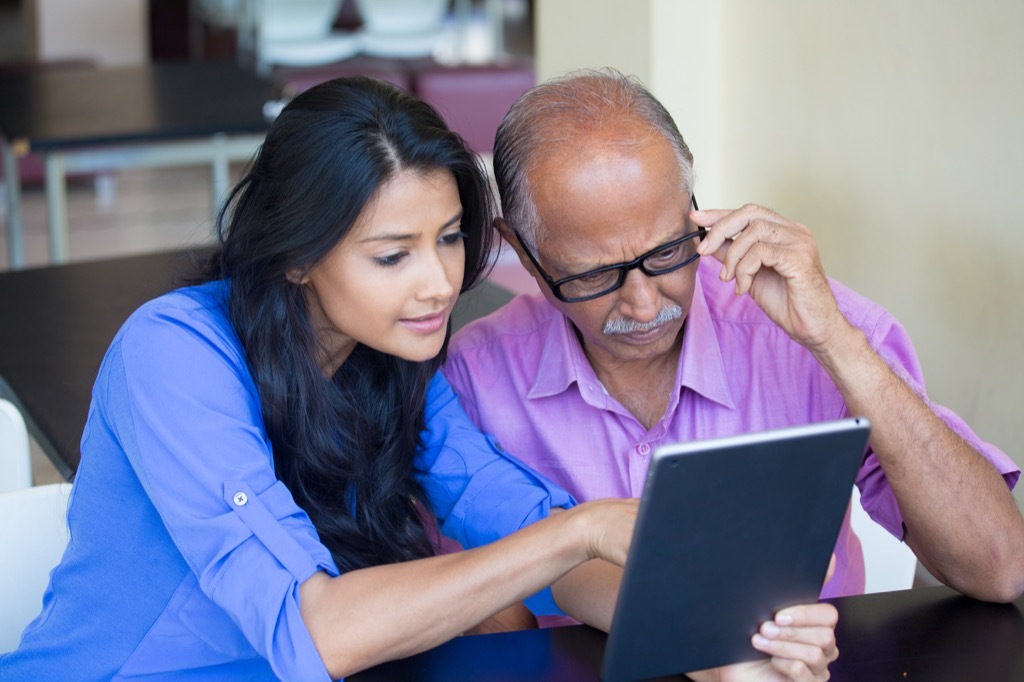 old man using tablet advice you should ignore over 40