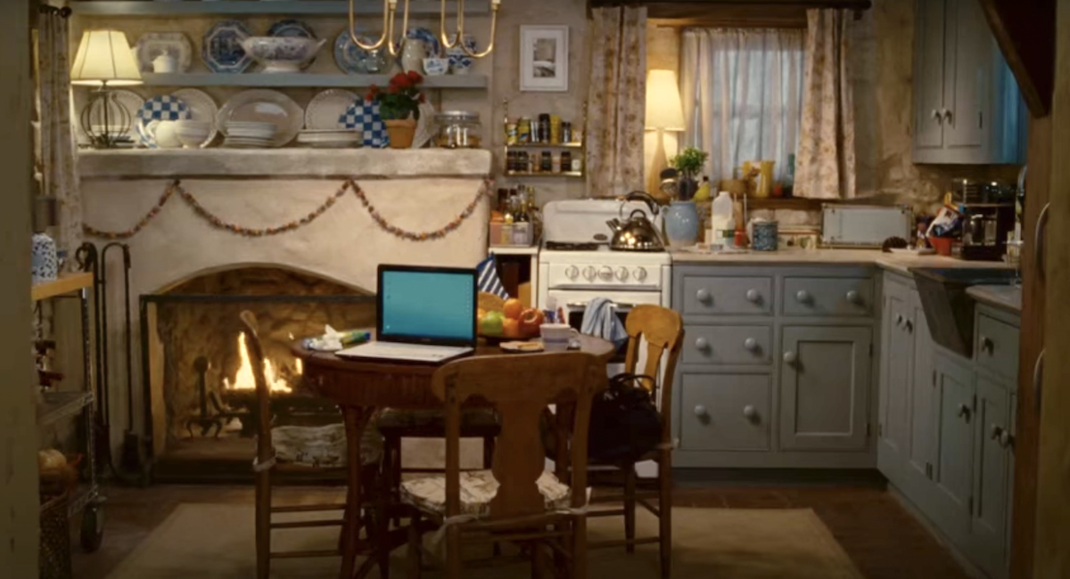 The character Iris' country kitchen in the movie