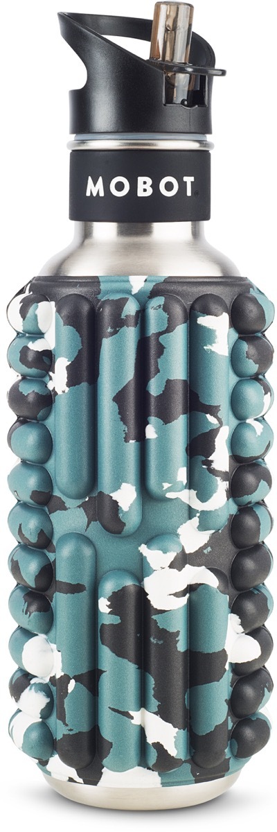 green, black, and white MOBOT water bottle