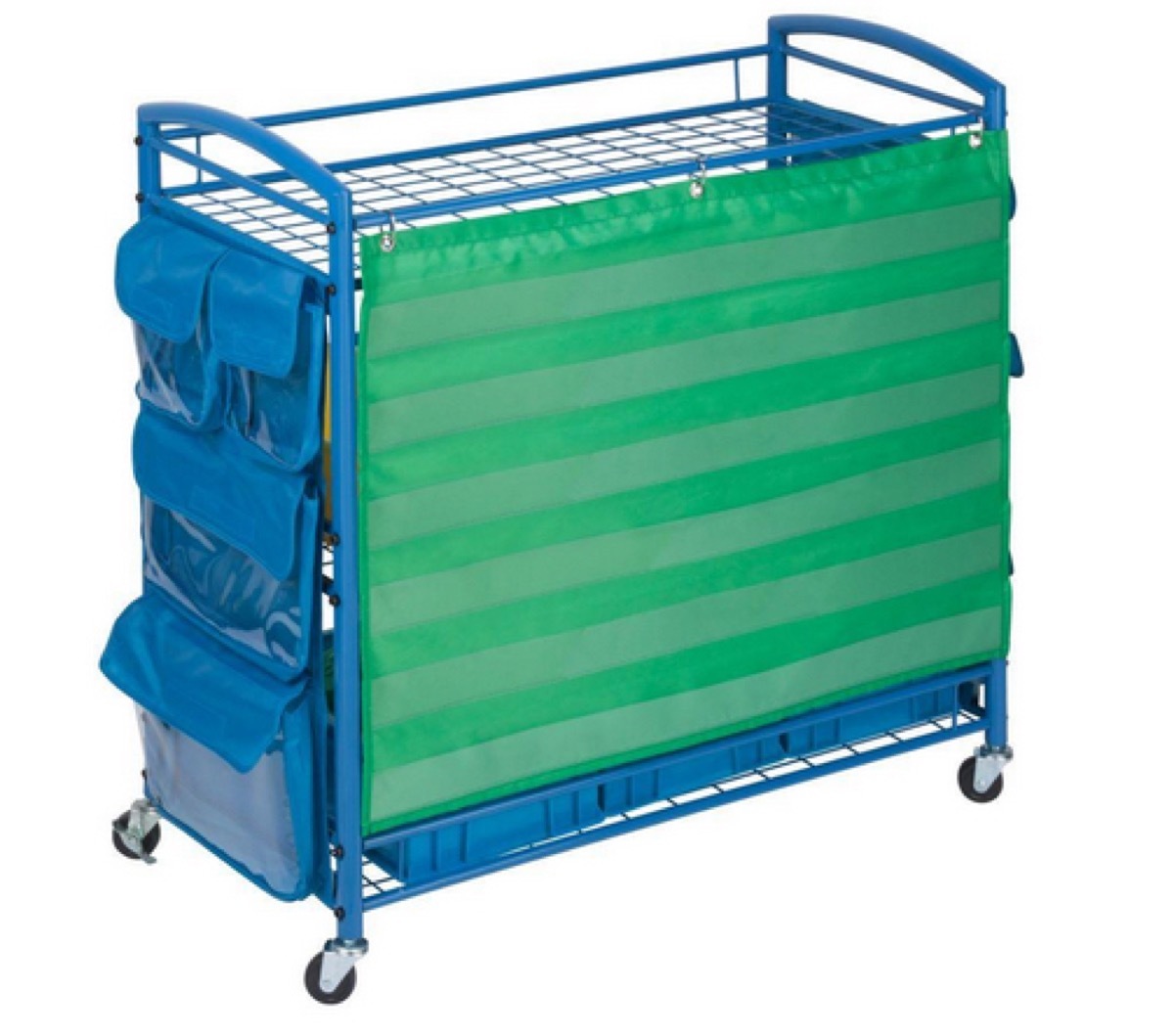 blue and green activity cart