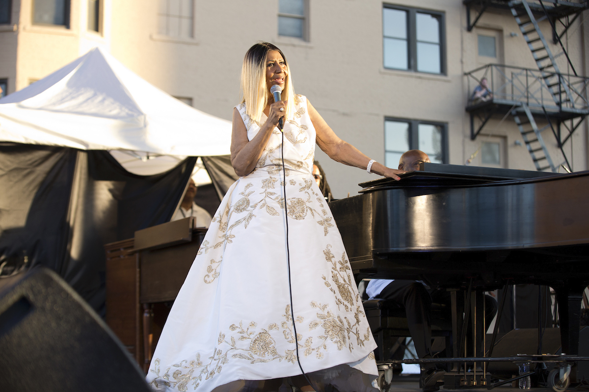 Aretha Frankling performing at Detroit Music Weekend in 2017