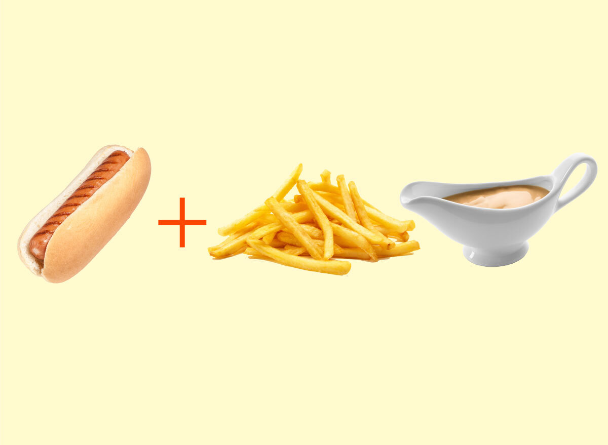 hot dog fries gravy combo graphic