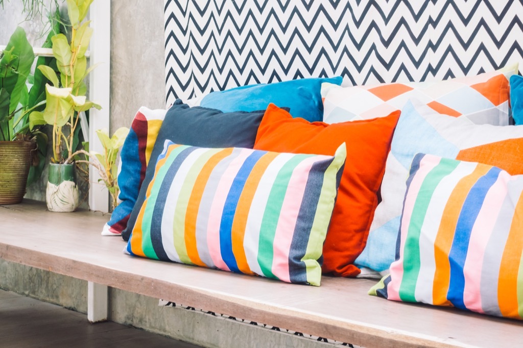pillows outdoor seating
