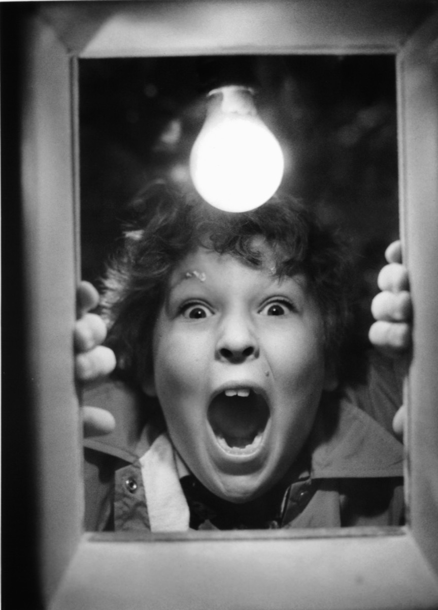 Jeff Cohen acting in a scene of