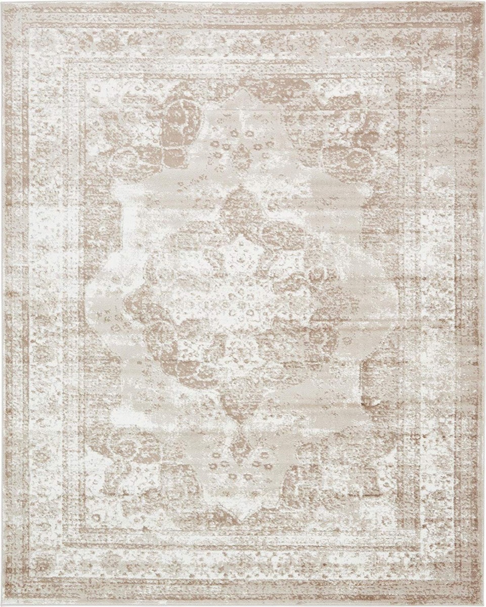 white oriental rug, rustic farmhouse decor