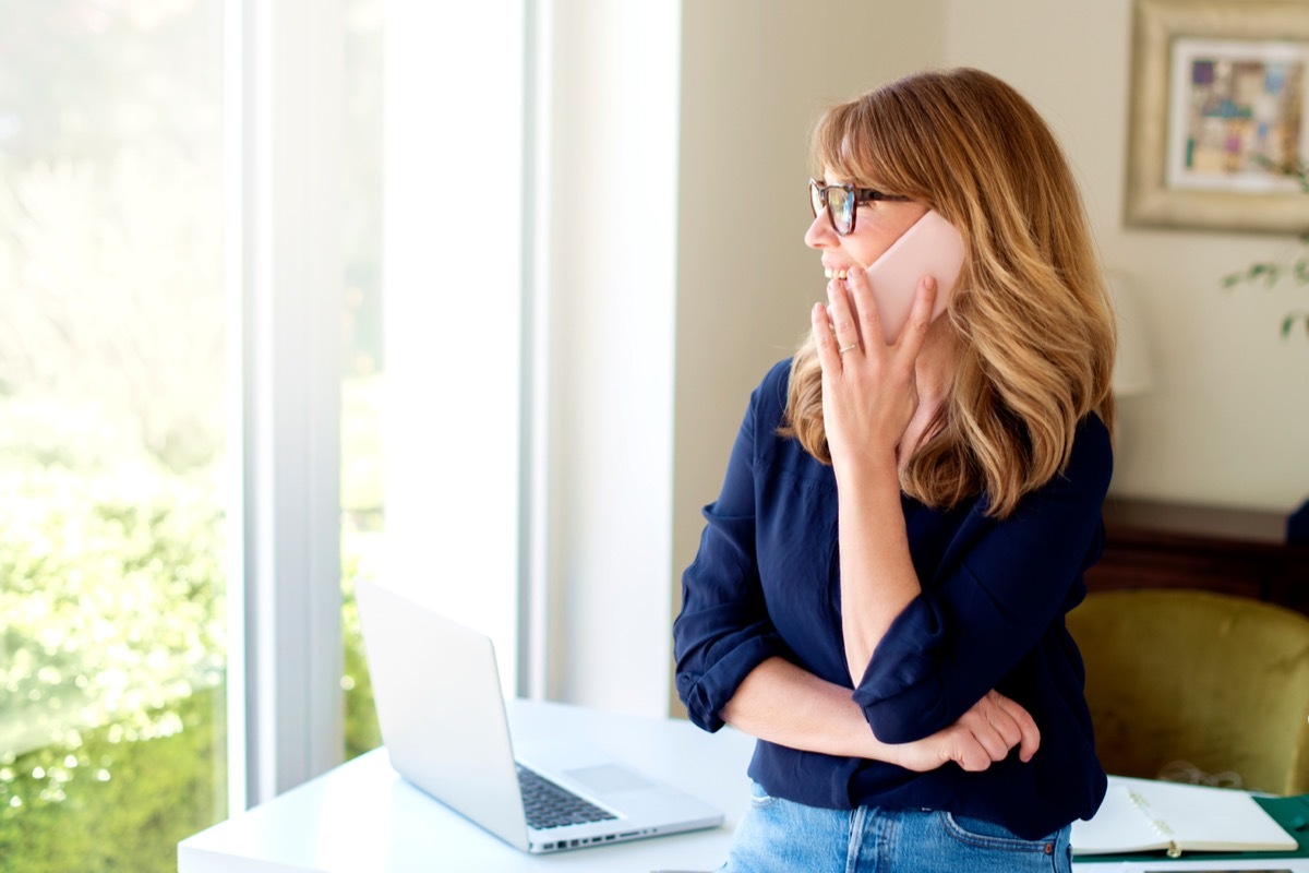 Woman Talking on the Phone