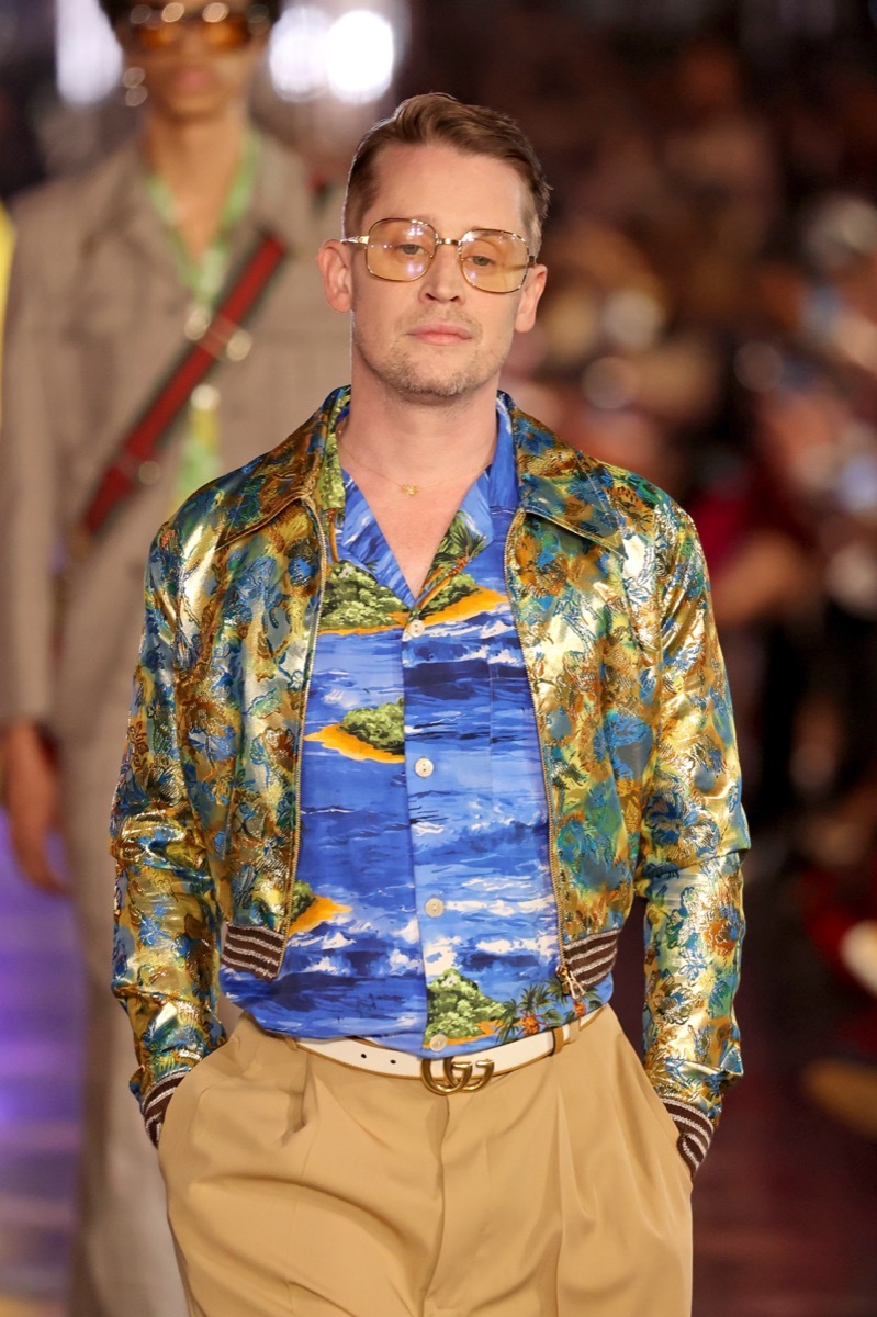 Macaulay Culkin Walks the Runway for Gucci Love Parade in 2021