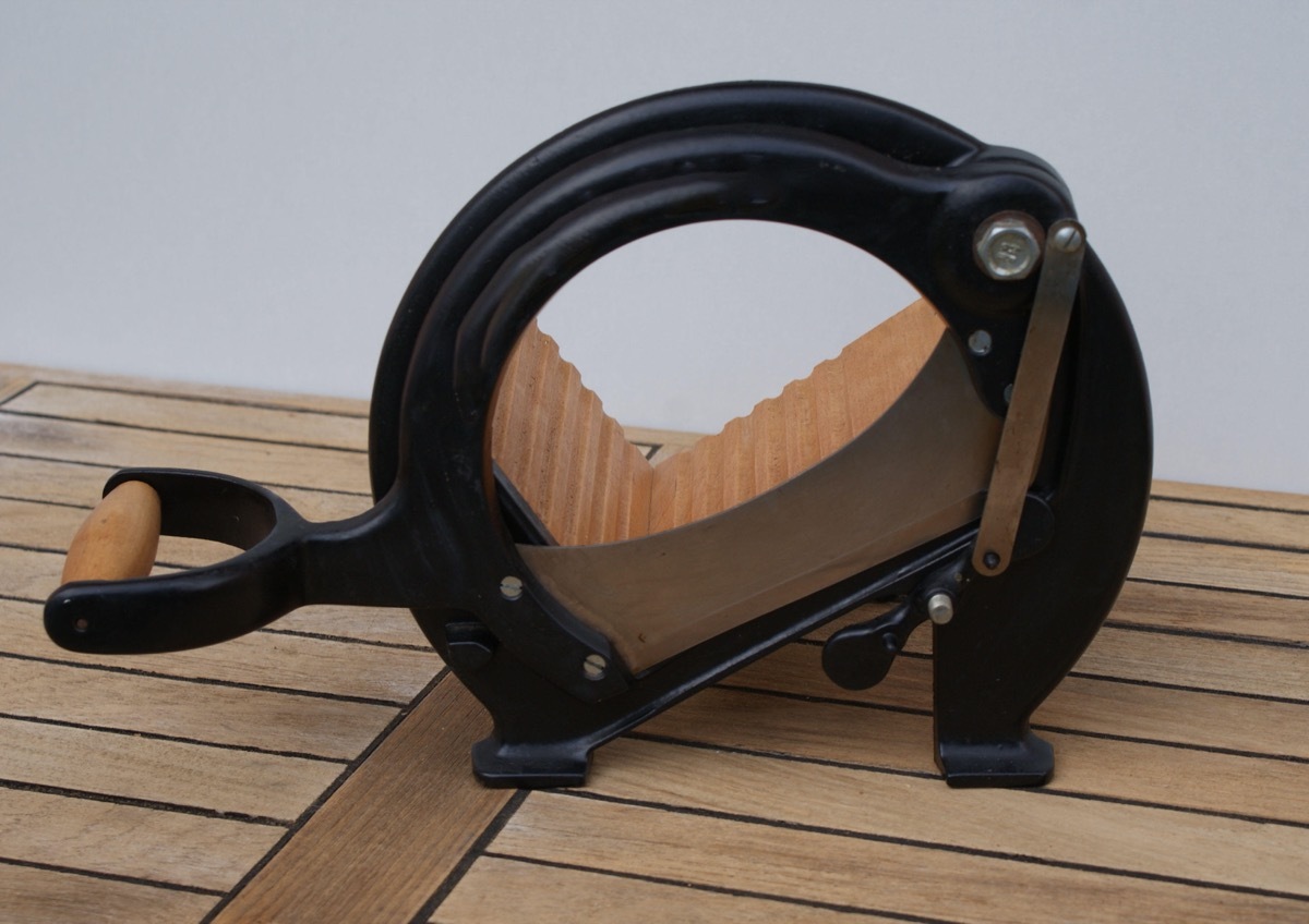 antique bread slicer weird old household items