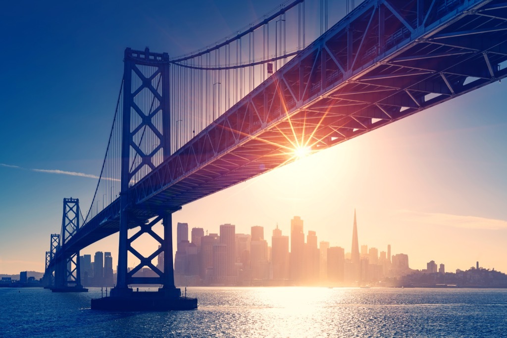 San Francisco most humid cities in the U.S.