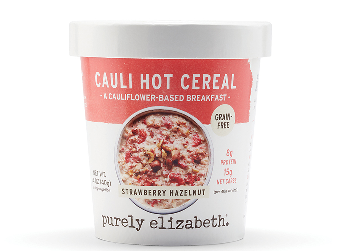 strawberry hazelnut cauli hot cereal