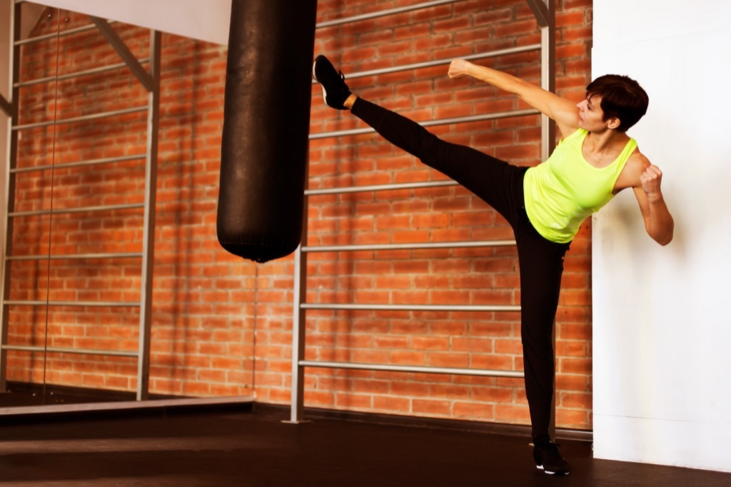 woman kickboxing, sleep deprivation