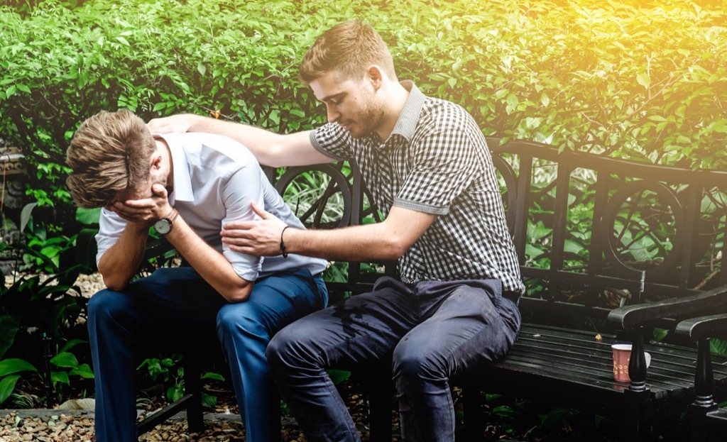 friends supporting other friend stress stressed out