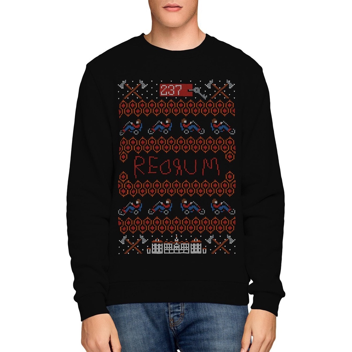 black christmas sweater with