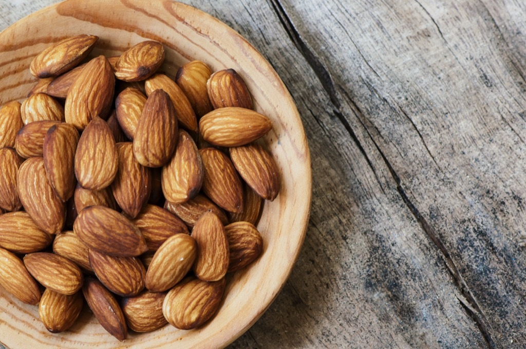 Almonds, which are some of the best anti-aging foods for men north of 40. 