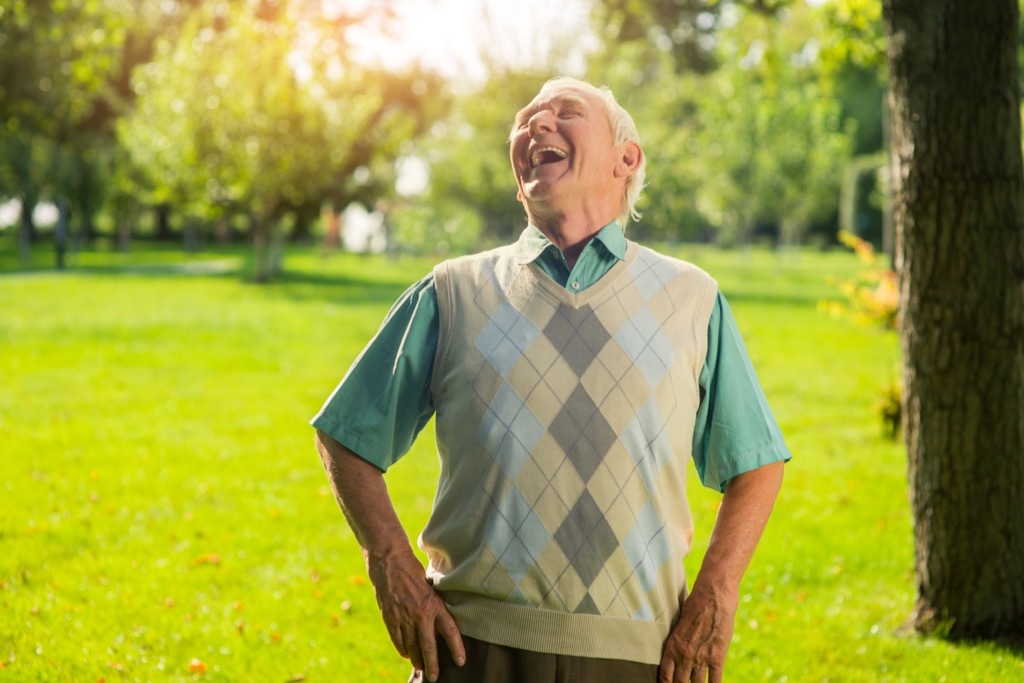 older man laughing crazy health benefits of laughter