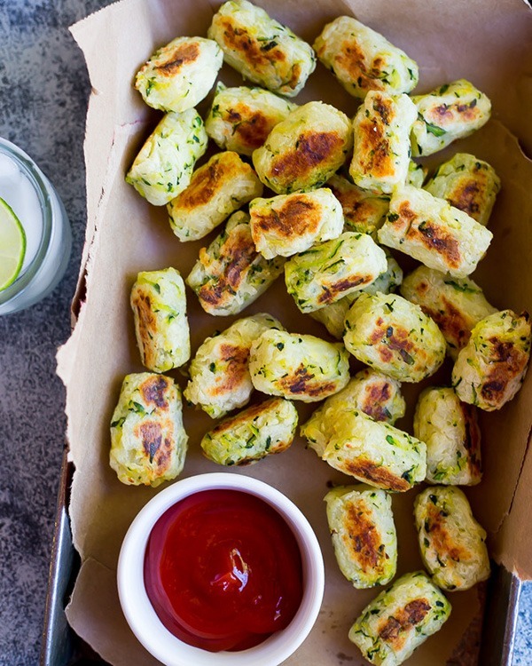 4 ingredient zucchini tater tots