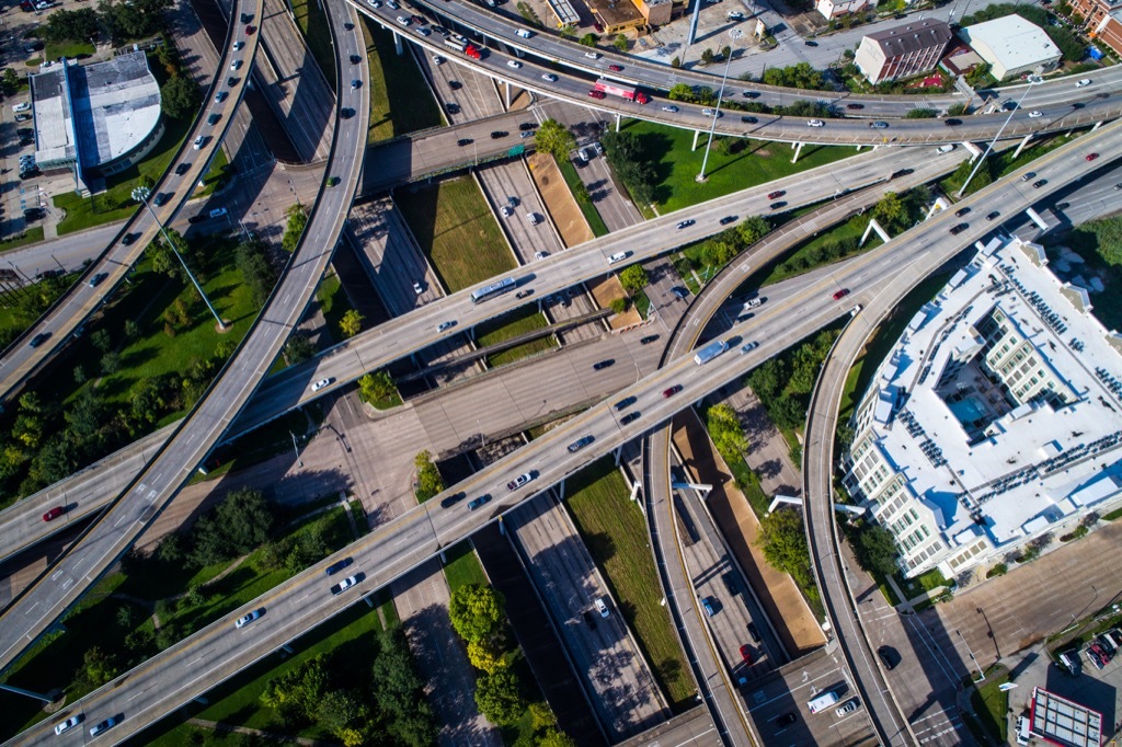 Traffic circles from above