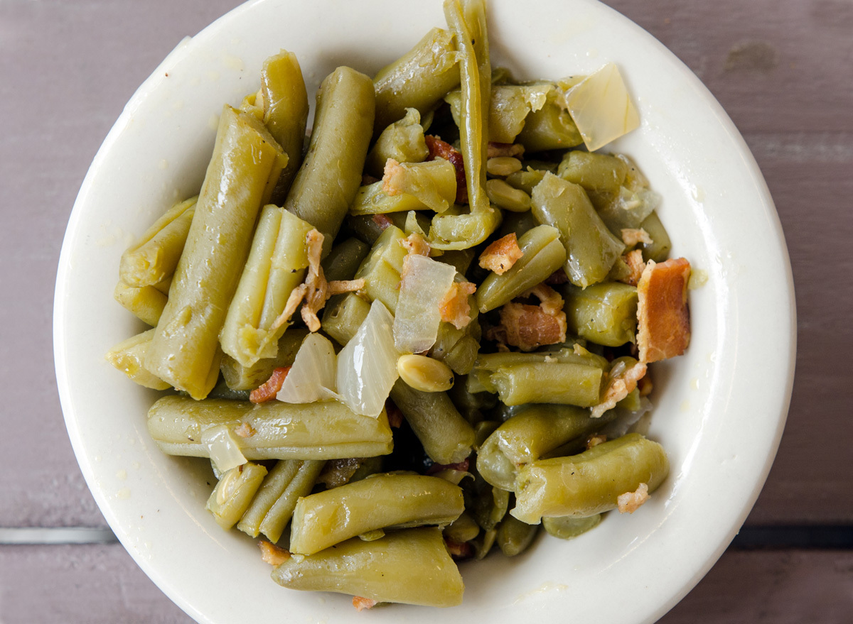 Canned green beans bacon onion