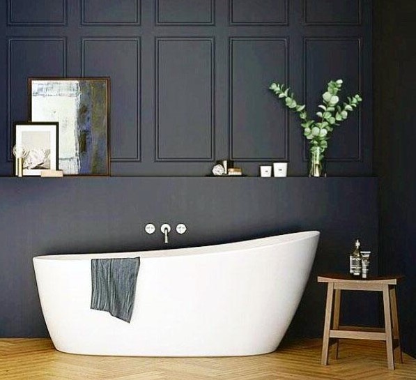 Deep Navy | 10 Best and Worst Colors for Your Bathroom | Her Beauty