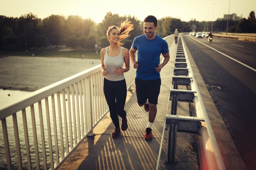 Couple Jogging Summer