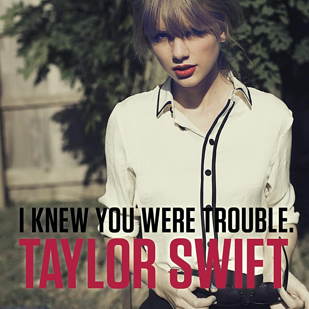 taylor swift I knew you were trouble single cover