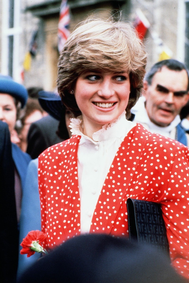 Princess Diana in Red polka dot blazer in 1981