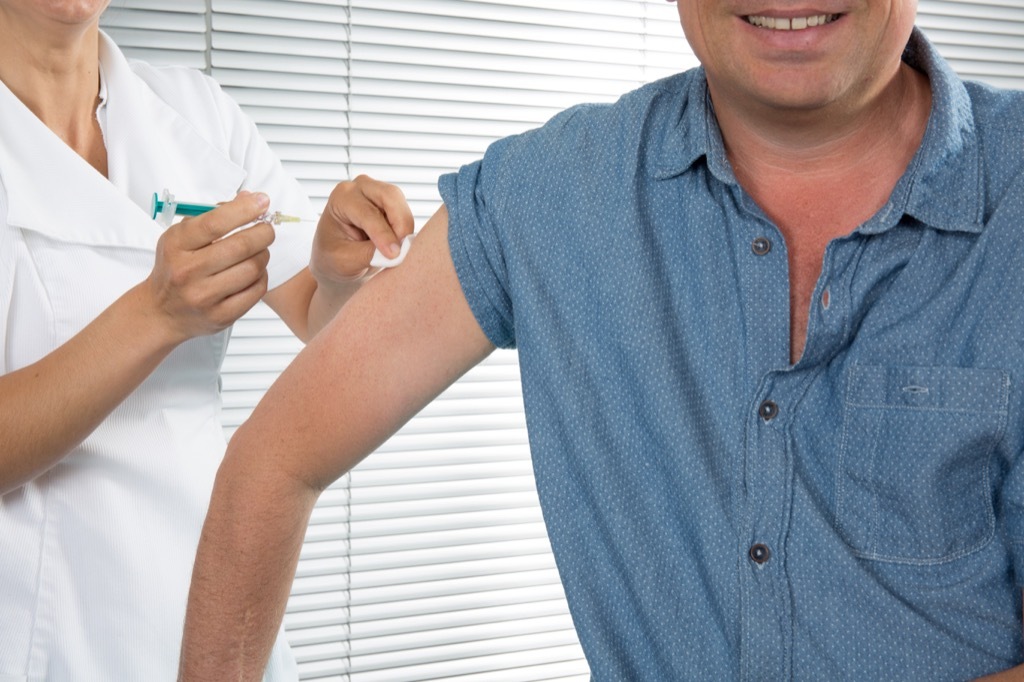 Man Getting Vaccine Bedroom Moves
