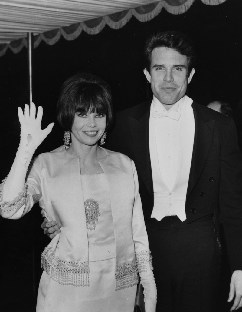 Leslie Caron and Warren Beatty at the premiere of