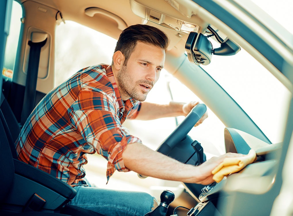 cleaning car stressed out