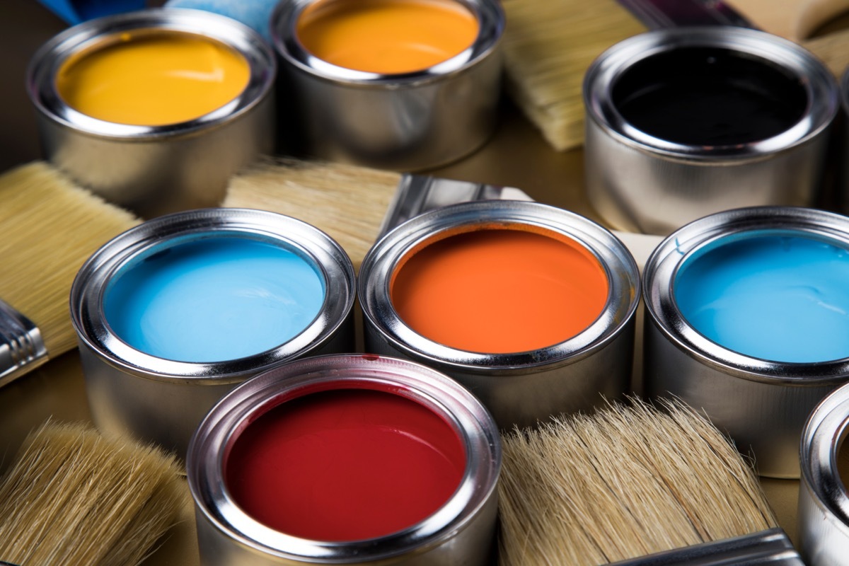 Various Cans of Paint